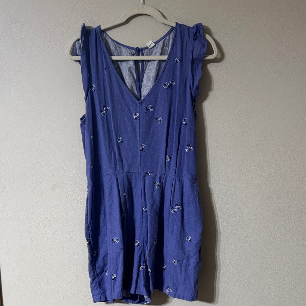 Old Navy Indigo Floral Romper